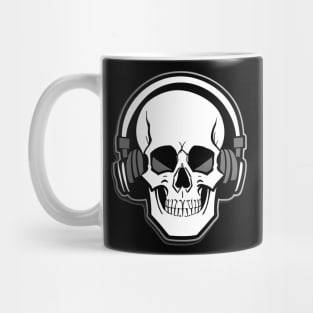 The Musical Skull with Headphones Mug